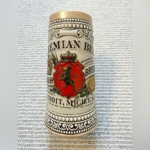 Stroh Brewing Bohemian Beer Stein/Red Lion Crest Heritage IV Collector’s Stein